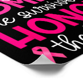 名誉ある乳がん患者を称賛するがん支援 ポスター (角)