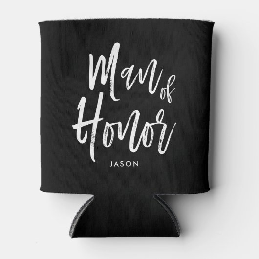 名誉ある人 |スクリプトスタイルカスタム結婚式 缶クーラー (正面)