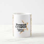 名誉ある介護者のマグカップと詩 コーヒーマグカップ (中央)
