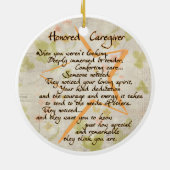 名誉ある介護者アクリルオーナメント セラミックオーナメント (裏面)