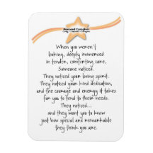 名誉ある介護者フレキシブルマグネット