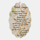 名誉ある介護者紙カードオーナメント オーナメントカード (右)