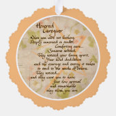 名誉ある介護者紙カードオーナメント オーナメントカード (裏面)