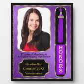 名誉ある写真プラーク・パープルでの卒業 フォトプラーク (正面)