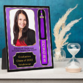 名誉ある写真プラーク・パープルでの卒業 フォトプラーク (側面)