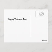 名誉です…退役軍人記念日ポストカード ポストカード (裏面)