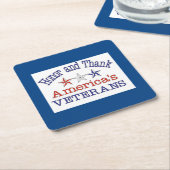 名誉とアメリ感謝していカ国の退役軍人 スクエアペーパーコースター (アングル)