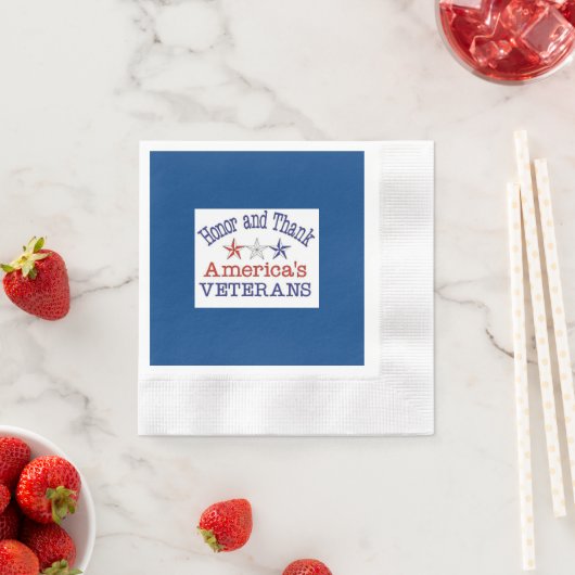 名誉とアメリ感謝していカ国の退役軍人 縁ありカクテルナプキン (インサイチュ)