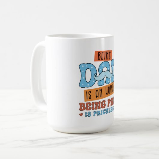 名誉と価値のない愛 – 完璧な父の日 コーヒーマグカップ (正面左)