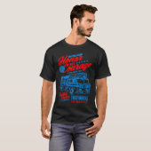 名誉と勇気ファイヤー消防署消防車 Tシャツ (正面フル)