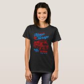 名誉と勇気ファイヤー消防署消防車 Tシャツ (正面フル)