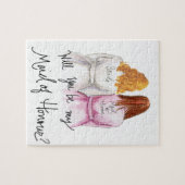 名誉のある女中か。 パズルDkBlは花嫁R長いMOHをカールします ジグソーパズル (横)