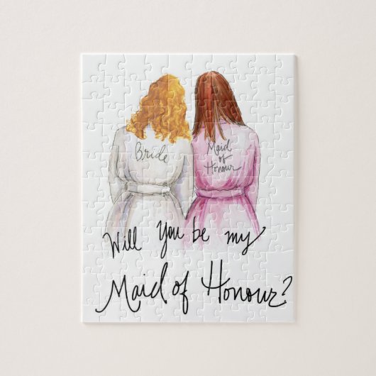 名誉のある女中か。 パズルDkBlは花嫁R長いMOHをカールします ジグソーパズル (縦)