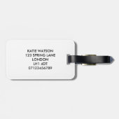 名誉のある女中-ばら色の金ゴールドののどホイル ラゲッジタグ (裏面横)