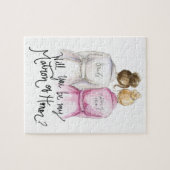 名誉のある婦人か。 パズルのBrのパンの花嫁Blのパンの女中 ジグソーパズル (横)