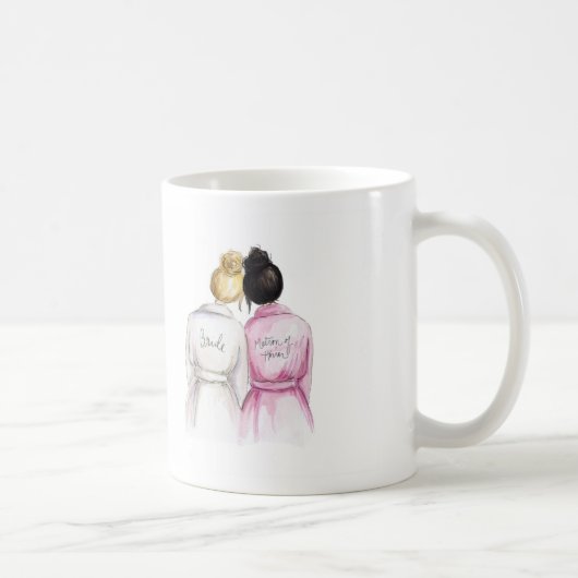 名誉のある婦人か。 ブロンドのパンの花嫁の黒のパンの女中 コーヒーマグカップ (右)