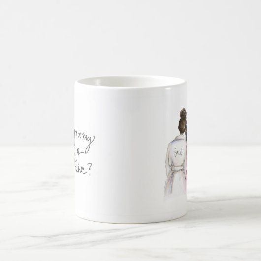 名誉のある婦人か。 マグDkのBrのパンの花嫁BkはMoHを振ります コーヒーマグカップ (中央)