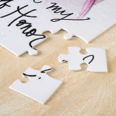 名誉のある婦人か。 長のパズルDk Blのパンの花嫁DkのBr ジグソーパズル (側面)