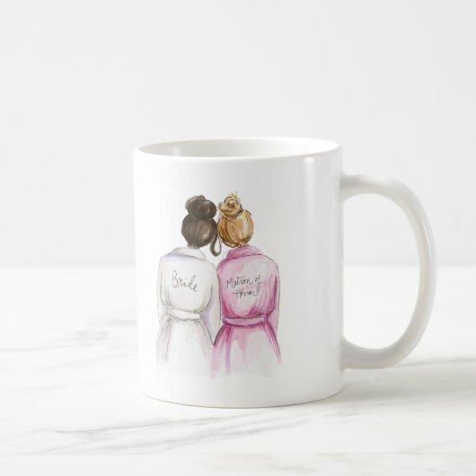 名誉のある婦人か。 DkのBrのパンの花嫁Dk BlのパンのBrの女中 コーヒーマグカップ (右)