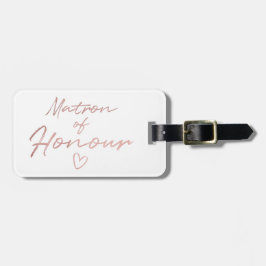 名誉のある婦人-ばら色の金ゴールドののどホイル ラゲッジタグ