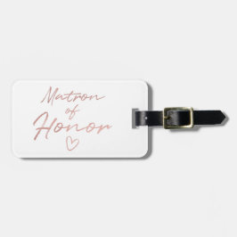 名誉のある婦人-ばら色の金ゴールドののどホイル ラゲッジタグ