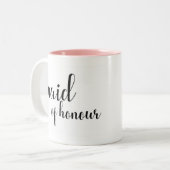 名誉のある書道の女中、花嫁のマグ ツートーンマグカップ (正面左)