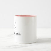 名誉のある書道の女中、花嫁のマグ ツートーンマグカップ (中央)