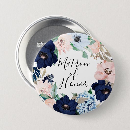 名誉のある海軍及び赤面の花の婦人 缶バッジ (正面&裏面)