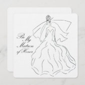 名誉のある私の婦人があって下さい 招待状 (正面/裏面)