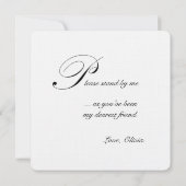 名誉のある私の婦人があって下さい 招待状 (裏面)