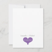 名誉のある私の婦人ですか。 紫色か灰色の詩 招待状 (裏面)