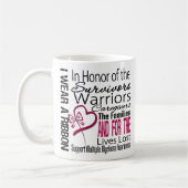 名誉のコラージュの捧げ物の多発性骨髄腫 コーヒーマグカップ (左)