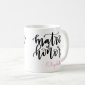 名誉のコーヒー・マグの婦人-名前を個人化して下さい コーヒーマグカップ (正面右)