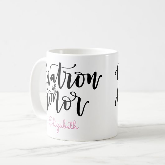 名誉のコーヒー・マグの婦人-名前を個人化して下さい コーヒーマグカップ (正面左)