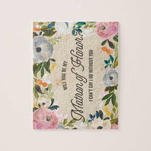 名誉のパズルのヴィンテージの花模様|の婦人 ジグソーパズル (縦)