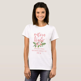 名誉のピンクマトロンフローラ水色Tシャツ Tシャツ