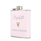 名誉のピンクマトロン金ゴールドハートスクリプモダント フラスク (左)