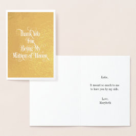 名誉のマトロンありがとうゴールドフォイルカード 箔カード