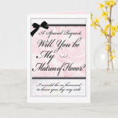 名誉のマトロンフォーマルブライダルパーティバラハート カード (黄色い花)