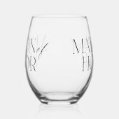 名誉のマトロン茎のないワイングラス ステムなしワイングラス (左)