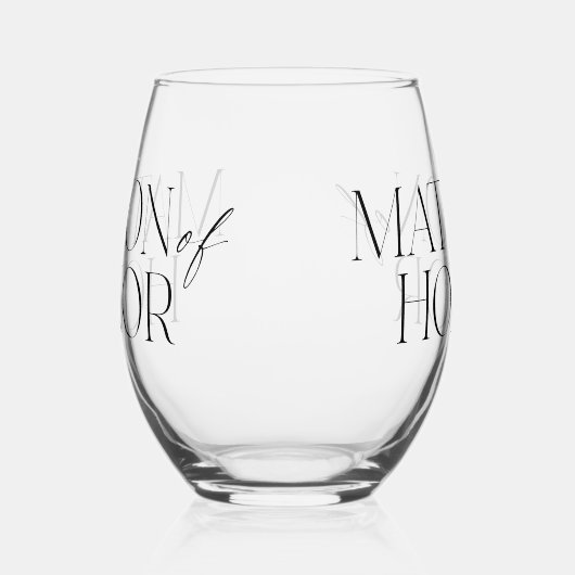 名誉のマトロン茎のないワイングラス ステムなしワイングラス (左)