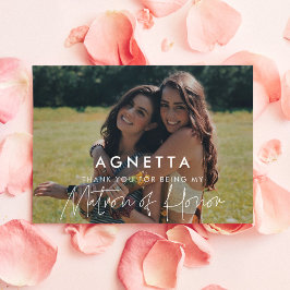 名誉のミニマルなマトロンサンキューカード 招待状