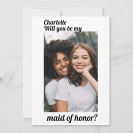 名誉のメイド オブ オナー フォト ウェディング パーソナライズド 招待状