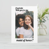 名誉のメイド オブ オナー フォト ウェディング パーソナライズド 招待状 (スタンド正面)