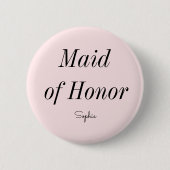 名誉のメイド ブッシュピンク 結婚式 缶バッジ (正面)