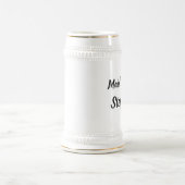 名誉のメイド 黒 エレガント スクリプト ギフト ウェディング ビールジョッキ (中央)