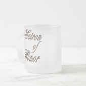 名誉の上品な茶色の婦人 フロストグラスマグカップ (正面左)