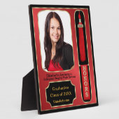 名誉の写真プラーク・レッドによる卒業 フォトプラーク (側面)