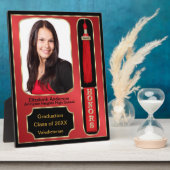 名誉の写真プラーク・レッドによる卒業 フォトプラーク (側面)