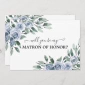 名誉の埃っぽいブルーカードの私のマトロンになってくれないか 招待状 (正面/裏面)